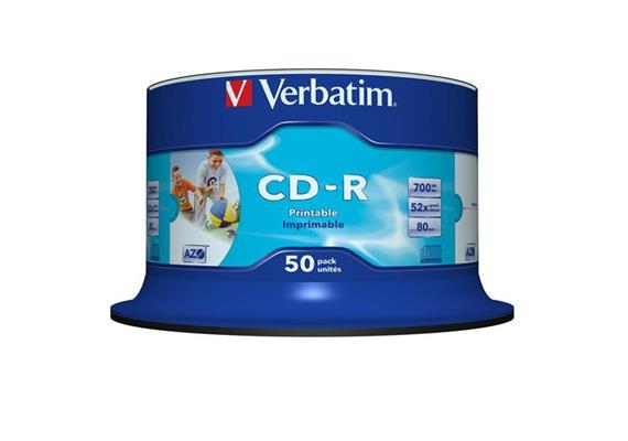 CD-R Verbatim 700MB/80Min. 52x 50er 43438