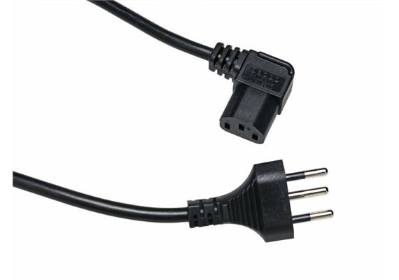 Netzkabel C13-T12 1M, seitlich gewinkelt