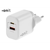 onit USB-Wandladegerät Dual 1C1A 35 W GaN Weiss