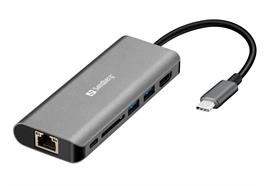 Sandberg USB-C Dock HDMI+SD+RJ45