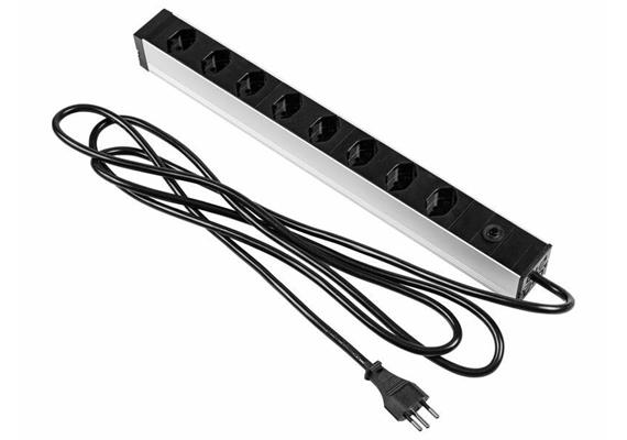 Steckdosenleiste FURBER 19" 8xT13 schwarz