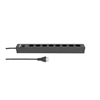Steckdosenleiste STEFFEN 19" 8xT13 schwarz