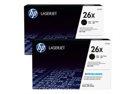 Toner HP 26X Black ca. 9'000S. Doppelpack CF226XD